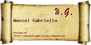 Wenzel Gabriella névjegykártya
